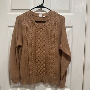 GAP Tan Cable Knit Sweater